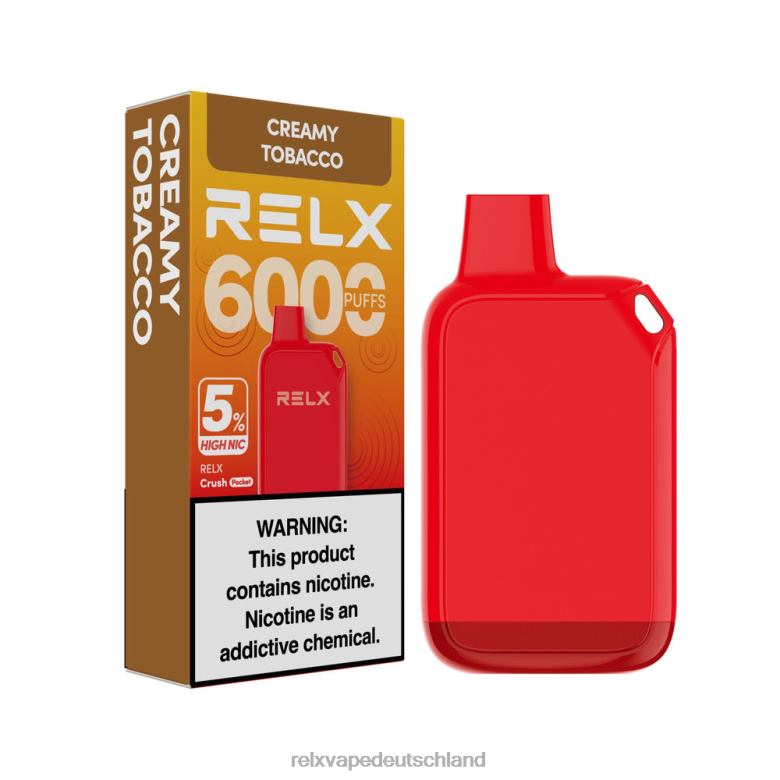 RELX Berlin | cremiger Tabak RELX Crush Pocket 6000 5 % hohe Nic 6048T28