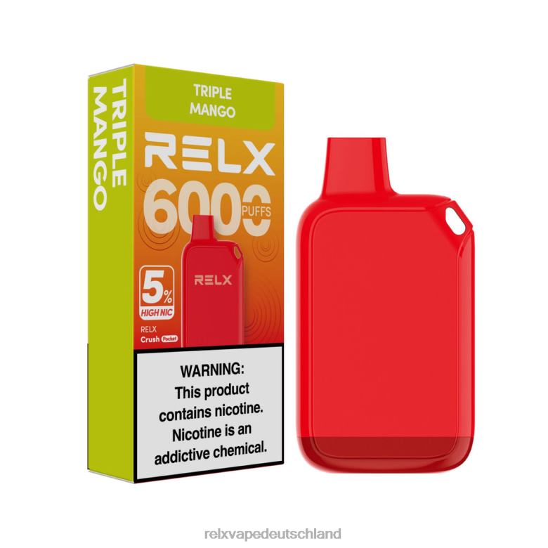 RELX Deutschland | dreifache Mango RELX Crush Pocket 6000 5 % hohe Nic 6048T26