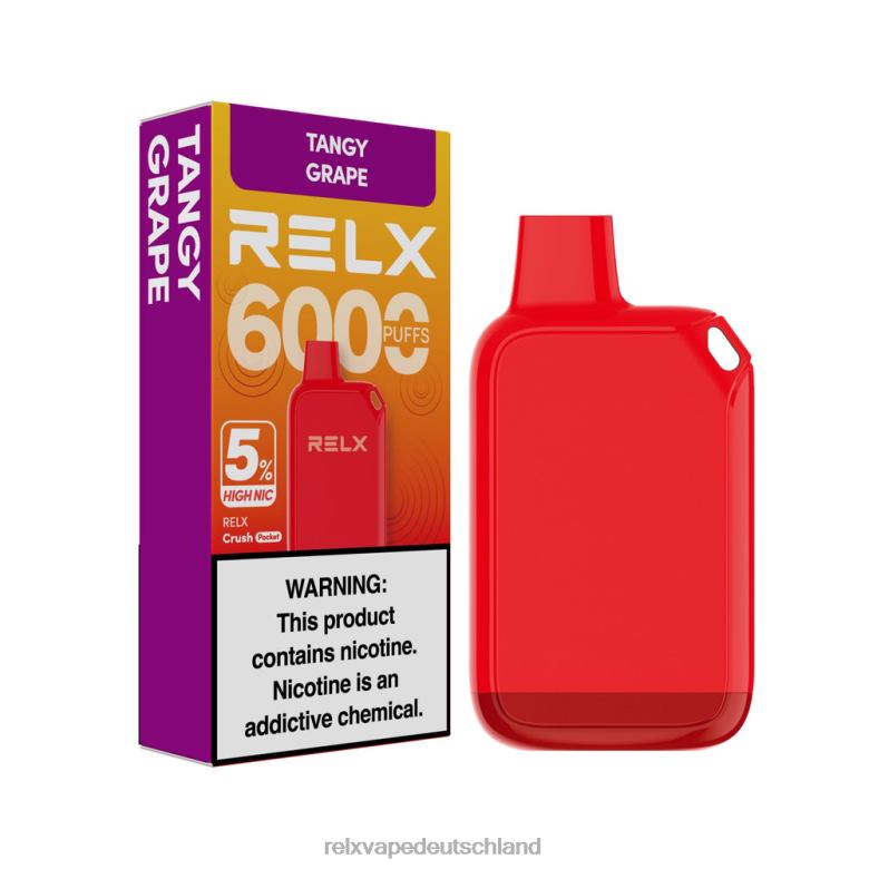 RELX Vape Deutschland | würzige Traube RELX Crush Pocket 6000 5 % hohe Nic 6048T27