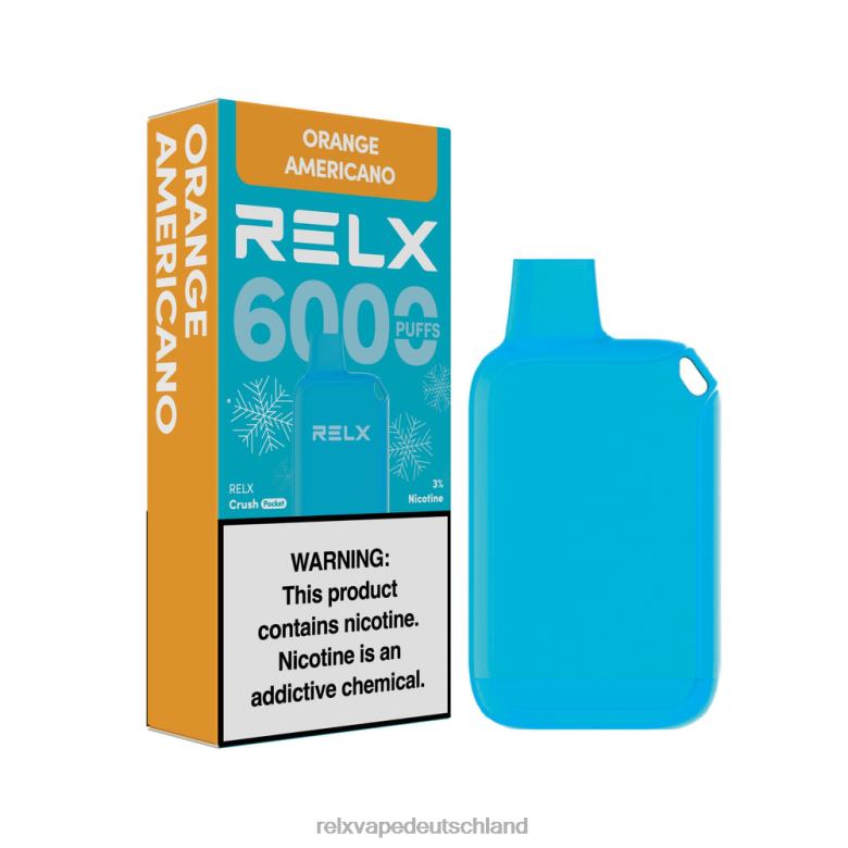 RELX Vape Preis | Orange Americano RELX Crush Pocket 6000 eisig 6048T15