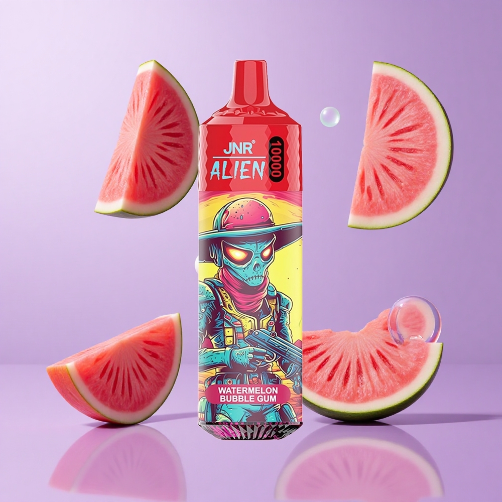 JNR Alien 10000 Puffs Wassermelone Kaugummi Deutschland großhandel 20ml E-Liquid 1.2 Ohm Mesh Coil