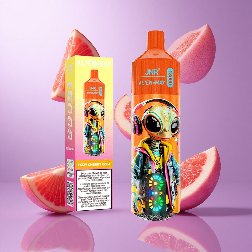 JNR Alien Max 18000 Puffs Fruchtige Kirsch-Cola Deutschland großhandel Typ-C Schnellladung