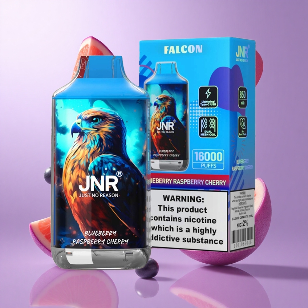JNR Falcon 16000 Puffs Blaubeere Himbeere Kirsche Deutschland großhandel E-Flüssigkeitskapazität: 22ml