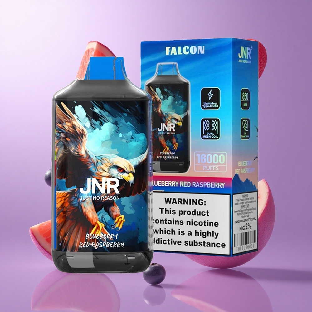 JNR Falcon 16000 Puffs Blaubeere Rote Himbeere Deutschland großhandel E-Liquid Kapazität: 22ml