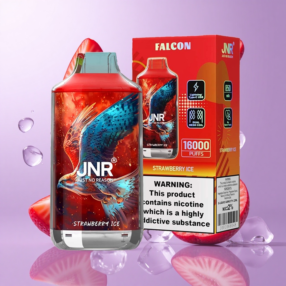JNR Falcon 16000 Puffs Erdbeer-Eis Deutschland großhandel 22ml E-Liquid-Kapazität