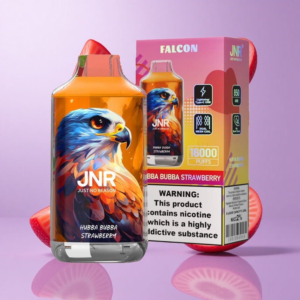 JNR Falcon 16000 Puffs Hubba Bubba Erdbeere Deutschland großhandel E-Liquid-Kapazität: 22ml