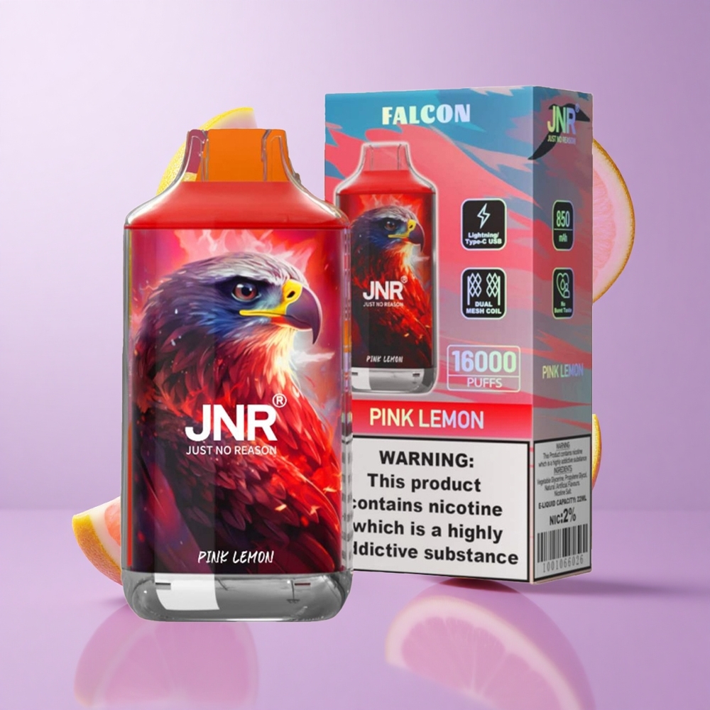 JNR Falcon 16000 Puffs Rosa Zitrone Deutschland großhandel 22ml E-Liquid Kapazität