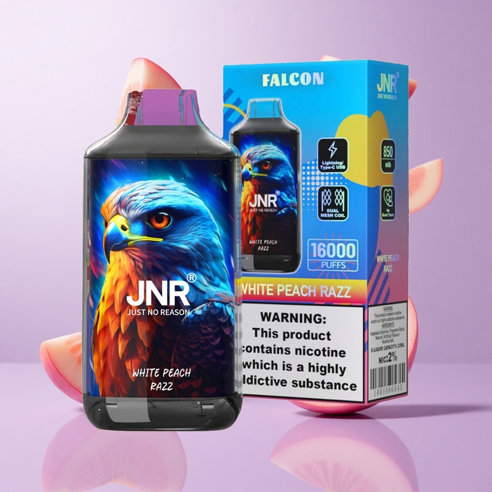 JNR Falcon 16000 Puffs Weißer Pfirsich Himbeere Deutschland großhandel 22ml E-Liquid Kapazität