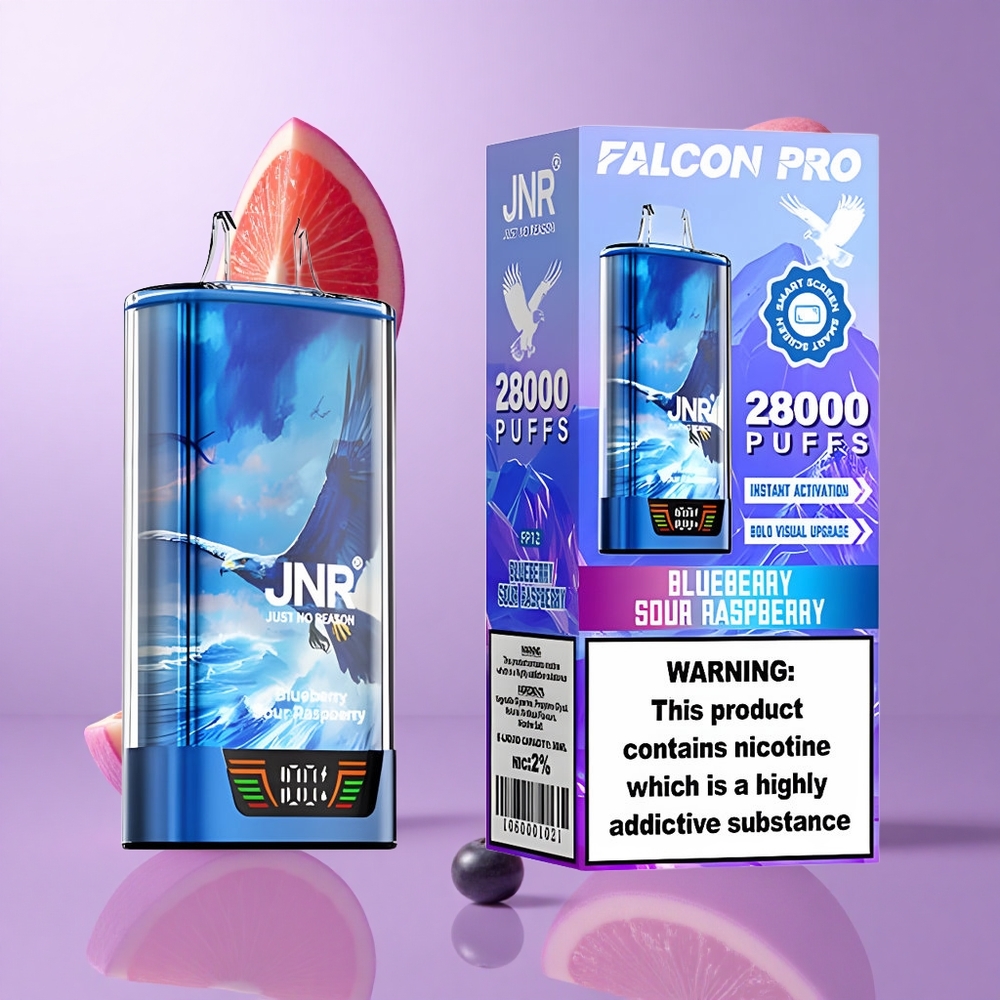 JNR Falcon Pro 28000 Wegwerf-Vape Blaubeere Sauere Himbeere Deutschland großhandel 28000 Puffs 30ml vorgefüllte Kapazität