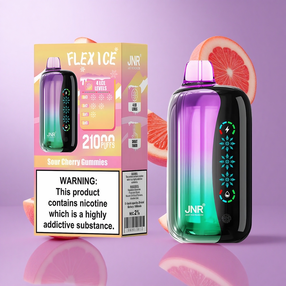 JNR Flex Ice 21000 Puffs Einweg-Vape Saure Kirschgummis Deutschland großhandel 26ml E-Liquid