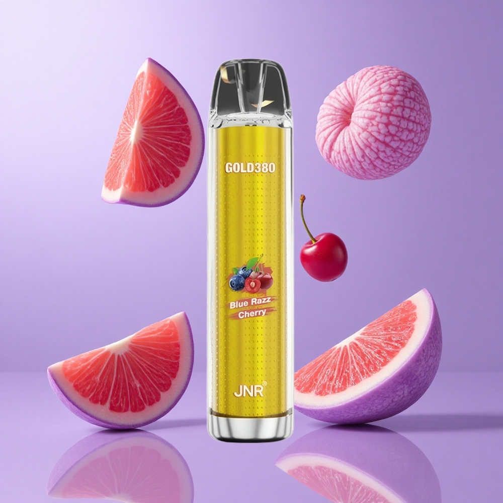 JNR Gold380 6000 Puffs Blaue Himbeere Kirsche Einweg-Vape Deutschland großhandel 1500mAh Akkukapazität
