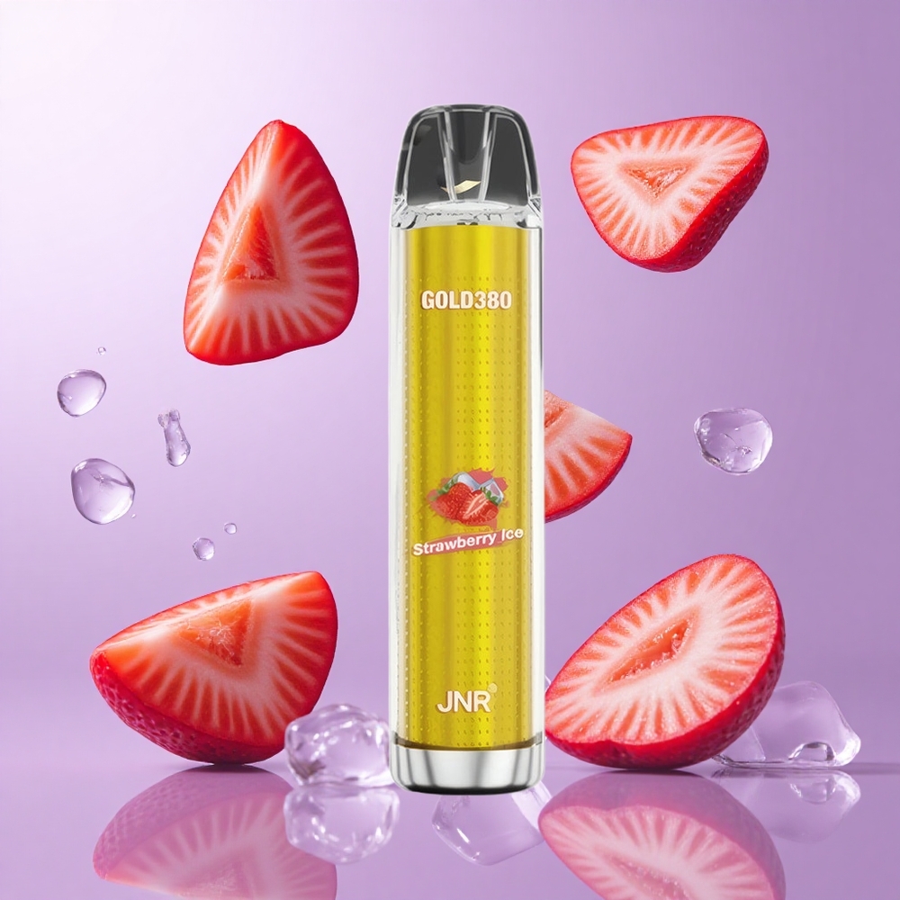 JNR Gold380 6000 Puffs Erdbeere Eis Einweg-Vape Deutschland großhandel 13ml E-Liquid Kapazität
