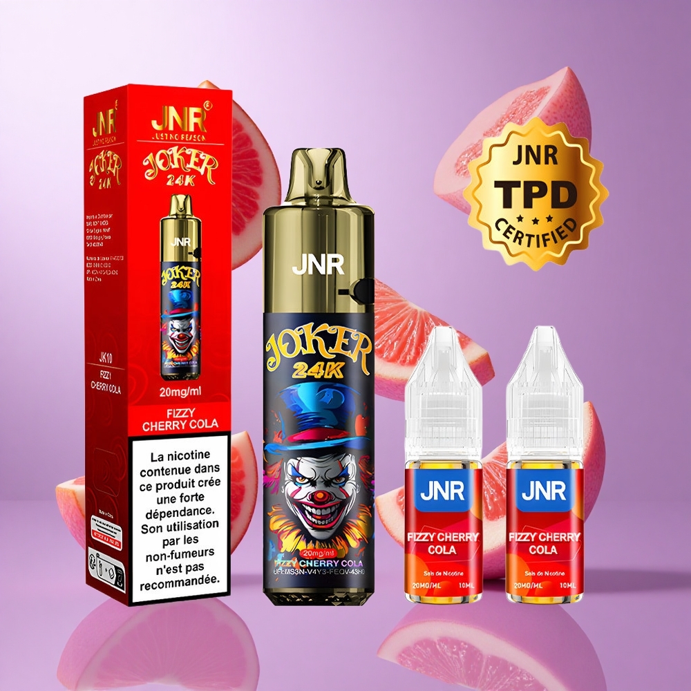 JNR Joker 24000 Puffs Fizzy Kirsch Cola Deutschland großhandel 2+10ml Nachfüllbarer Pod 2% Nikotingehalt