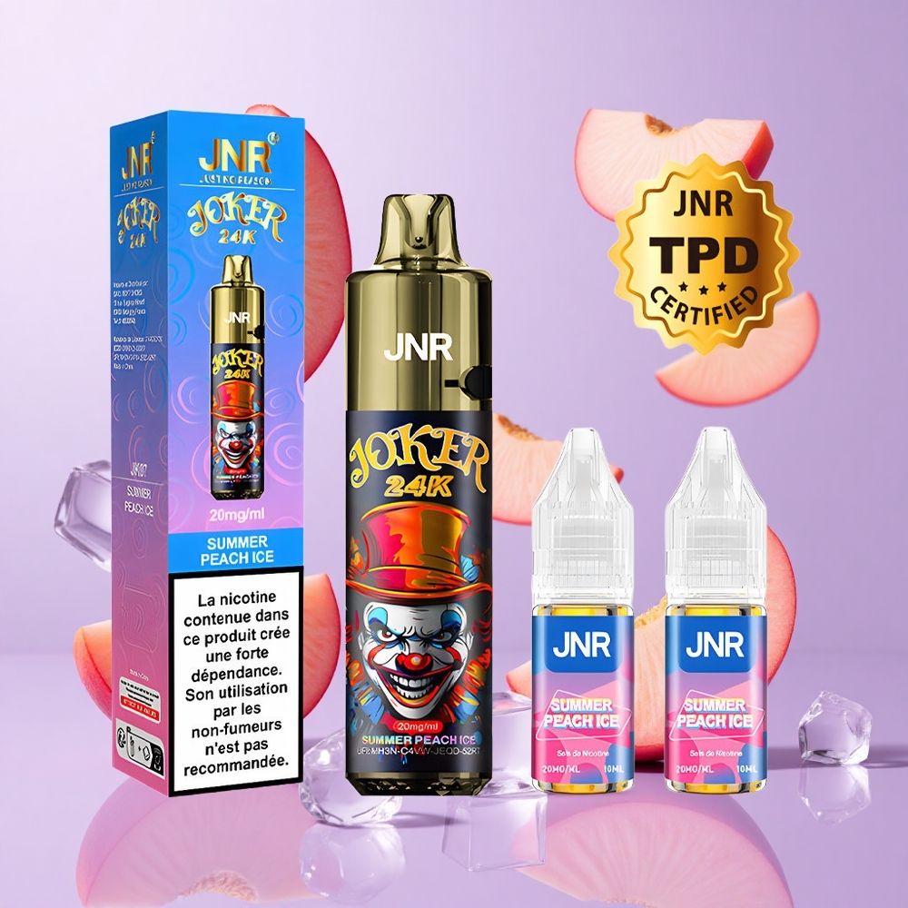 JNR Joker 24000 Puffs Sommer Pfirsich Eis Deutschland großhandel 2+10ml Nachfüllbarer Pod