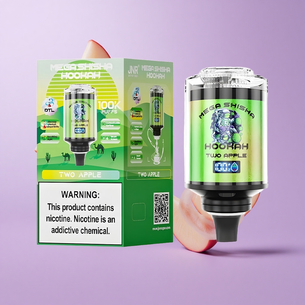JNR Mega Shisha Hookah 100K Deutschland großhandel Desktop Kompatibilität Zwei Apple 60ml E-Liquid-Kapazität