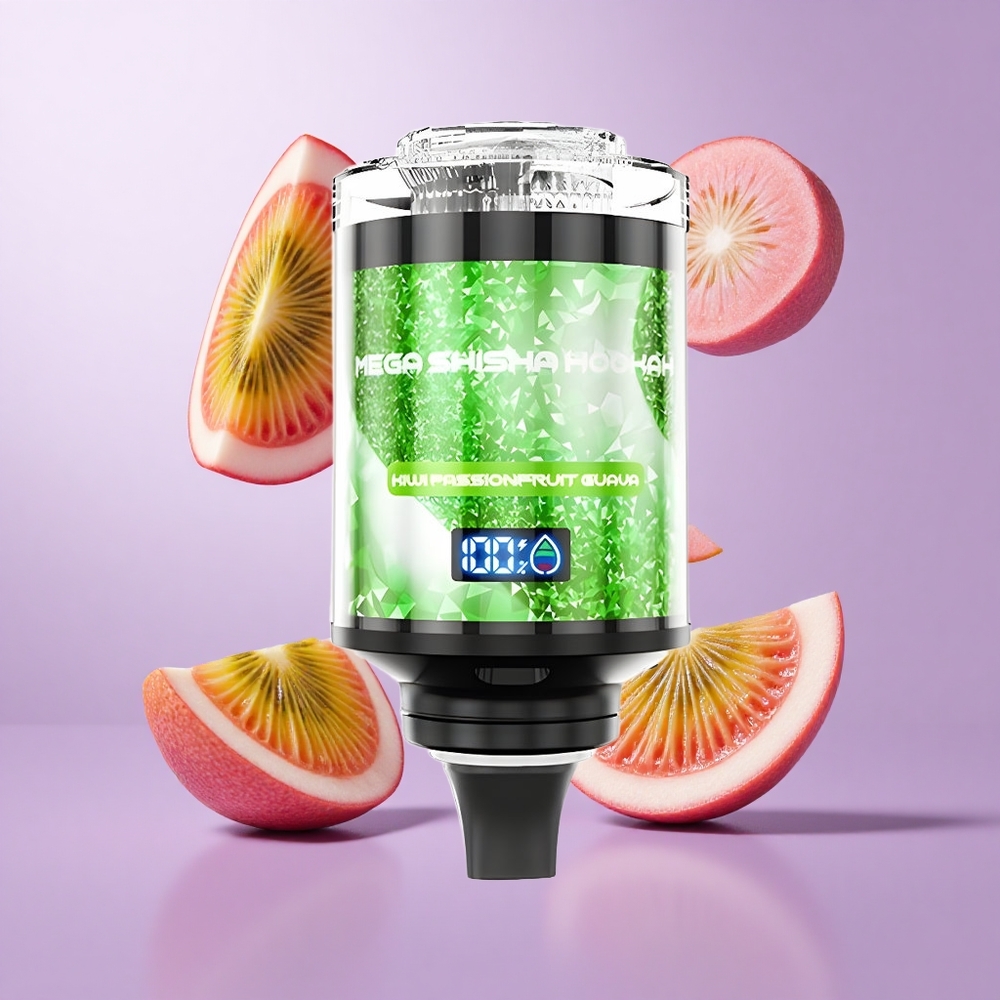 JNR Mega Shisha Hookah 100K Kiwi Passionsfrucht Guave Deutschland großhandel 100000 Puffs 60ml E-Liquid Kapazität
