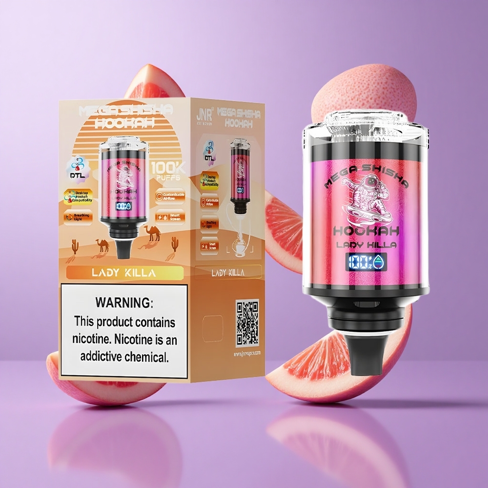 JNR Mega Shisha Hookah 100K Lady Killa Deutschland großhandel 60ml E-Liquid-Kapazität