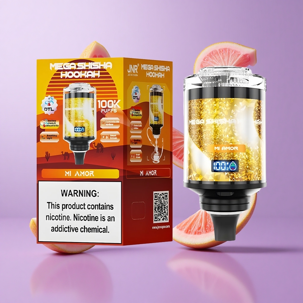 JNR Mega Shisha Hookah 100K Mi Amor Deutschland großhandel 100.000 Puffs 60ml E-Liquid-Kapazität
