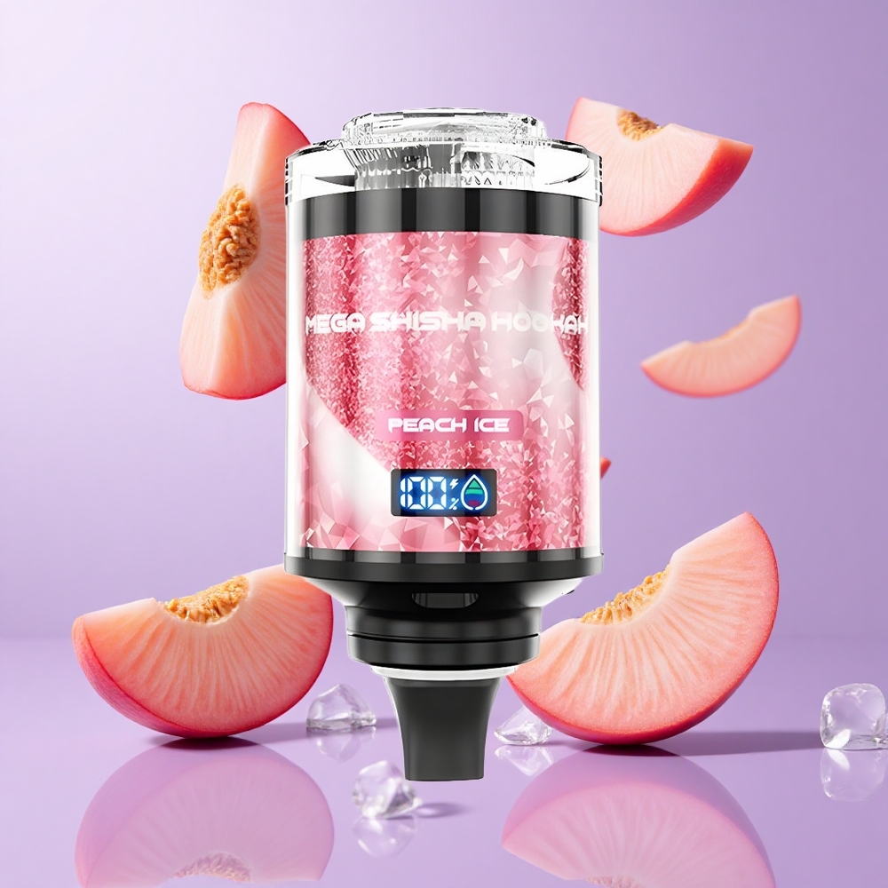 JNR Mega Shisha Hookah 100K Pfirsich Eis Deutschland großhandel 100000 Puffs 60ml E-Liquid-Kapazität