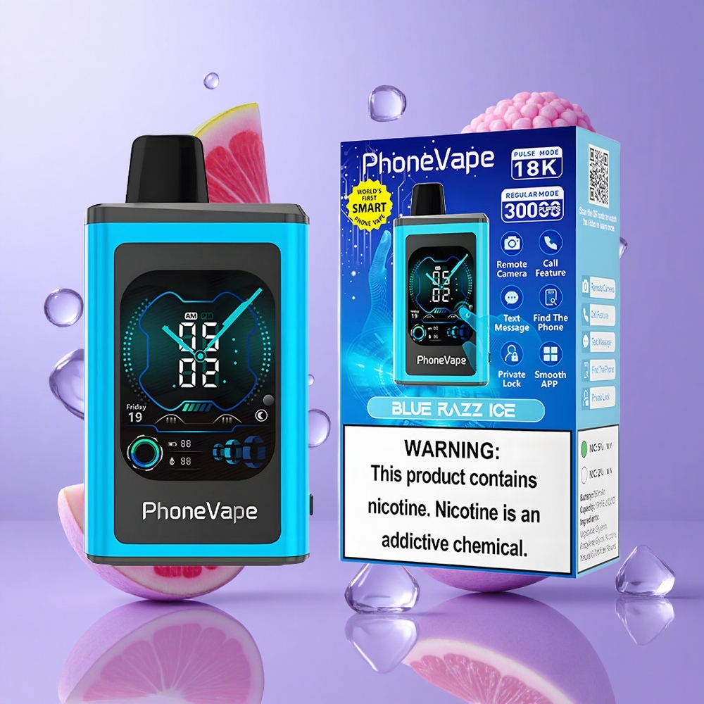 JNR PhoneVape 30000 Puffs Blaue Himbeere Eis Deutschland großhandel 850mAh Typ-C wiederaufladbarer Akku