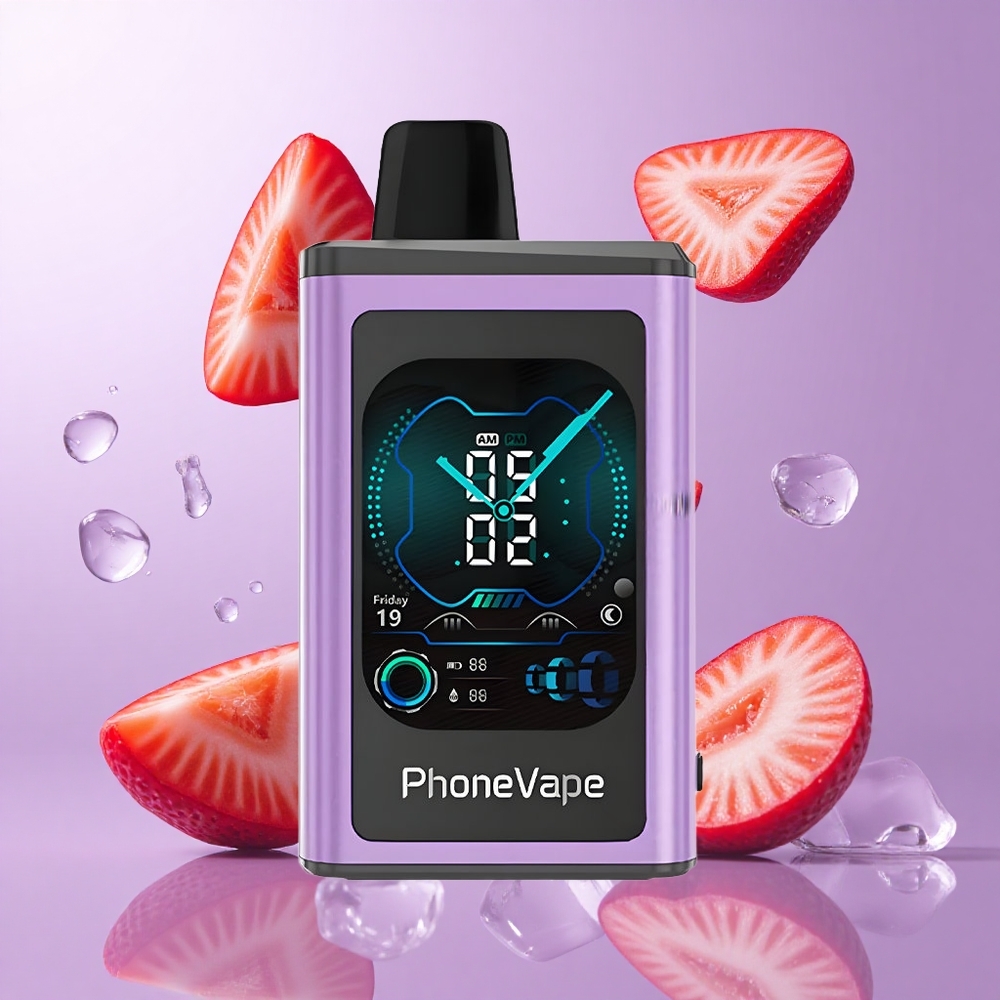 JNR PhoneVape 30000 Puffs Erdbeer-Eis Einweg-Vape Deutschland großhandel 850mAh Type-C wiederaufladbarer Akku