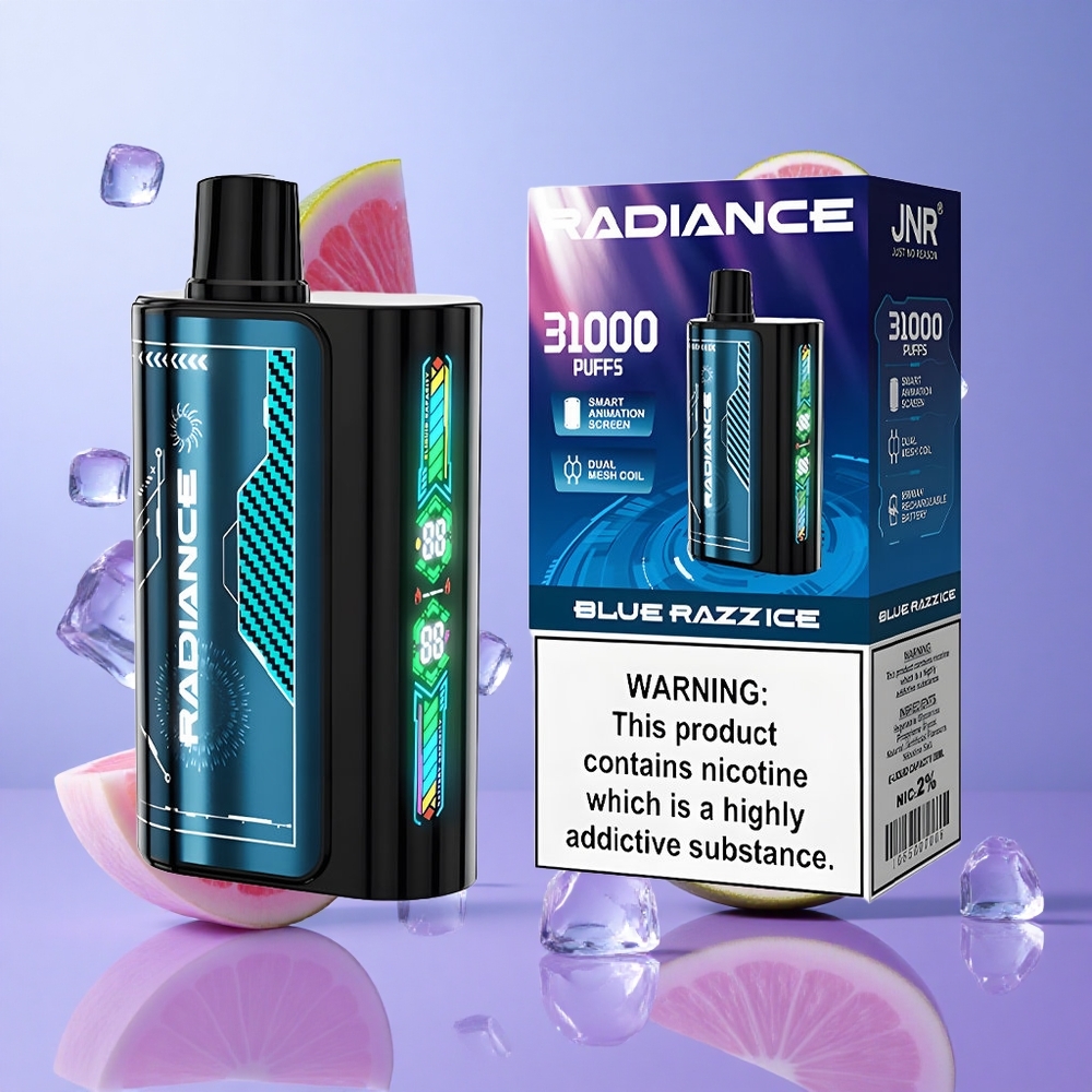 JNR Radiance 31000 Puffs Einweg-Vape Blaue Himbeere Eis Deutschland großhandel 28ml E-Liquid