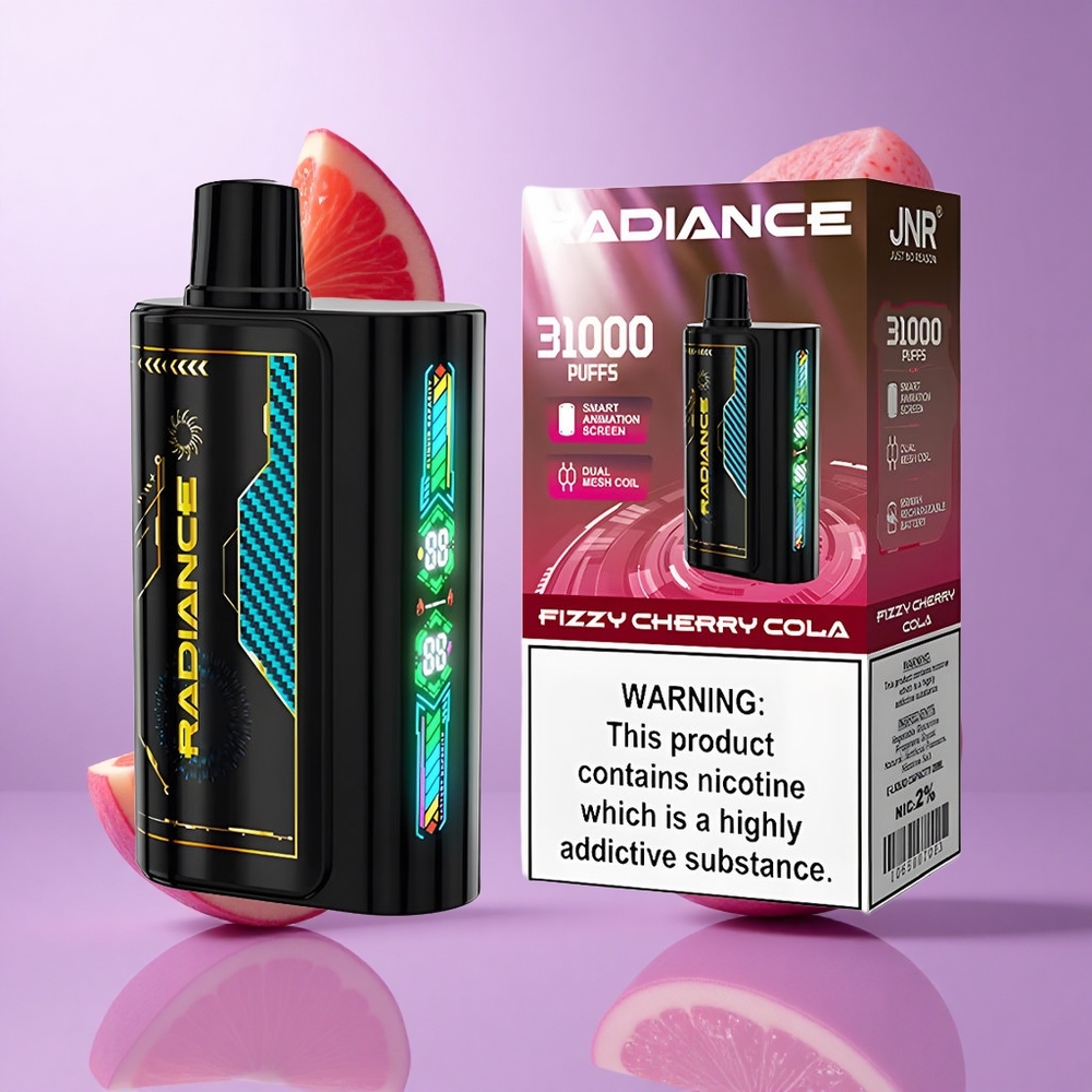 JNR Radiance 31000 Puffs Fruchtige Kirsch-Cola Deutschland großhandel 950 mAh wiederaufladbarer Akku