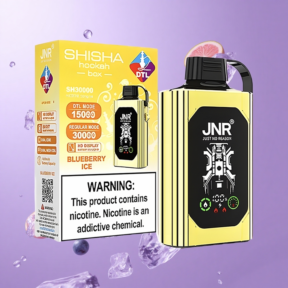 JNR Shisha Hookah Box 20500 Puffs Blaubeer Eis Deutschland großhandel Display: HD Display Puffs