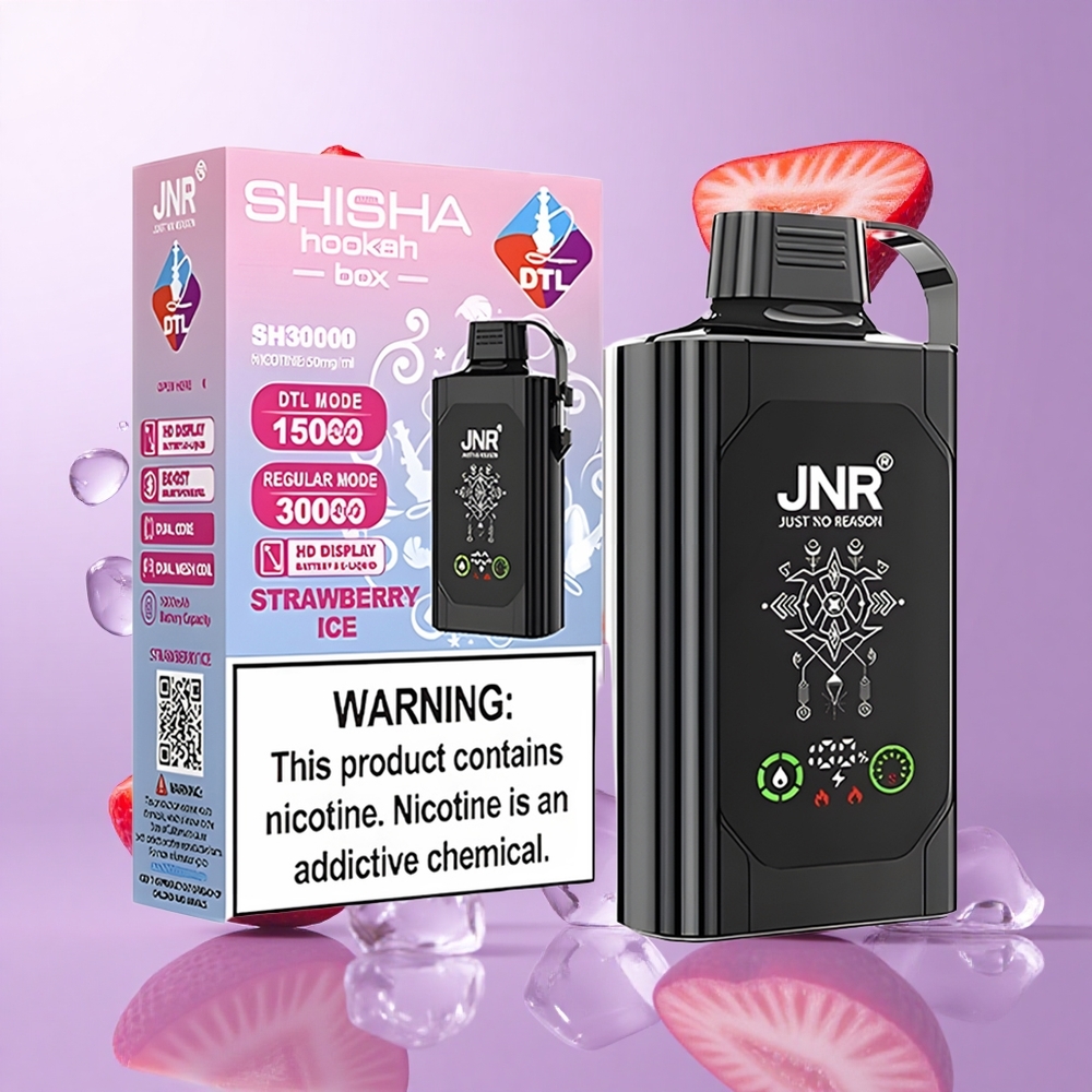JNR Shisha Hookah Box 20500 Puffs Erdbeer-Eis Deutschland großhandel Batteriekapazität 1000mAh E-Liquid-Kapazität 25ml