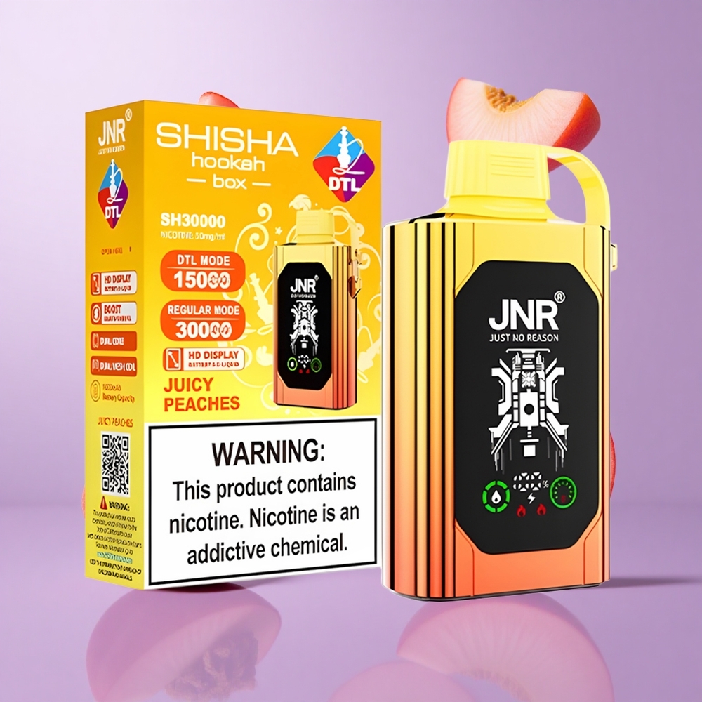 JNR Shisha Hookah Box 20500 Puffs Juicy Pfirsiche Deutschland großhandel HD-Anzeige Akkukapazität 1000mAh