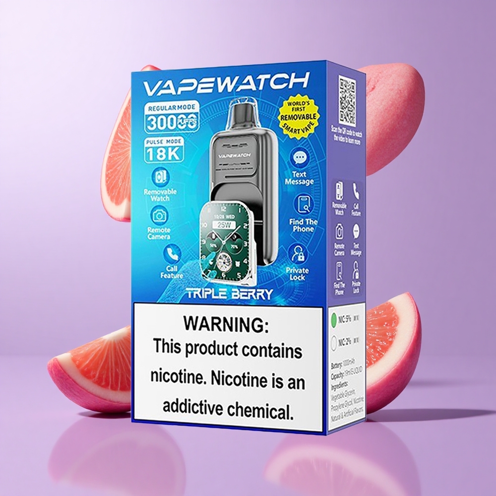 JNR Vape Watch 30000 Puffs Dreifach-Beere Einweg-Vape Deutschland großhandel E-Liquid-Kapazität: 19mL