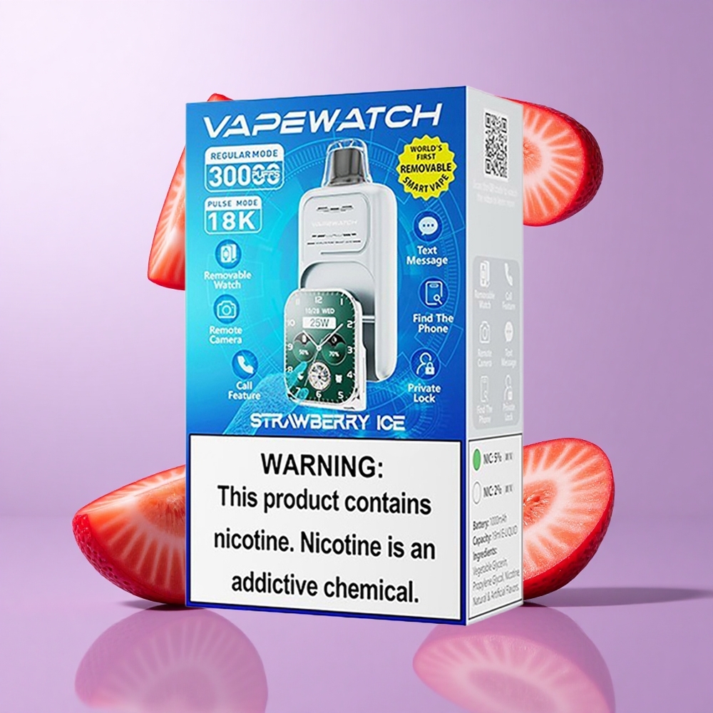 JNR Vape Watch 30000 Puffs Erdbeer-Eis Deutschland großhandel E-Liquid-Kapazität: 19mL