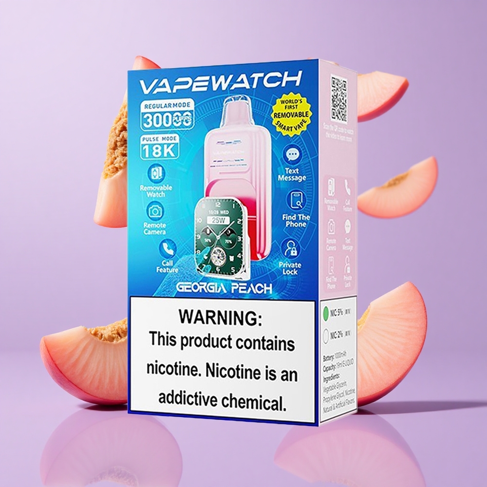 JNR Vape Watch 30000 Puffs Georgia Pfirsich Deutschland großhandel Batteriekapazität: 1000mAh