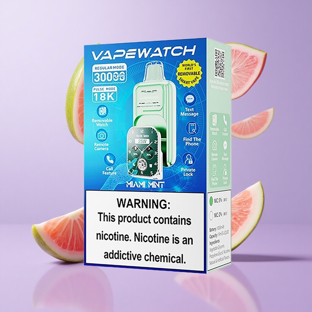 JNR Vape Watch 30000 Puffs Miami Minze Deutschland großhandel E-Liquid-Kapazität: 19mL