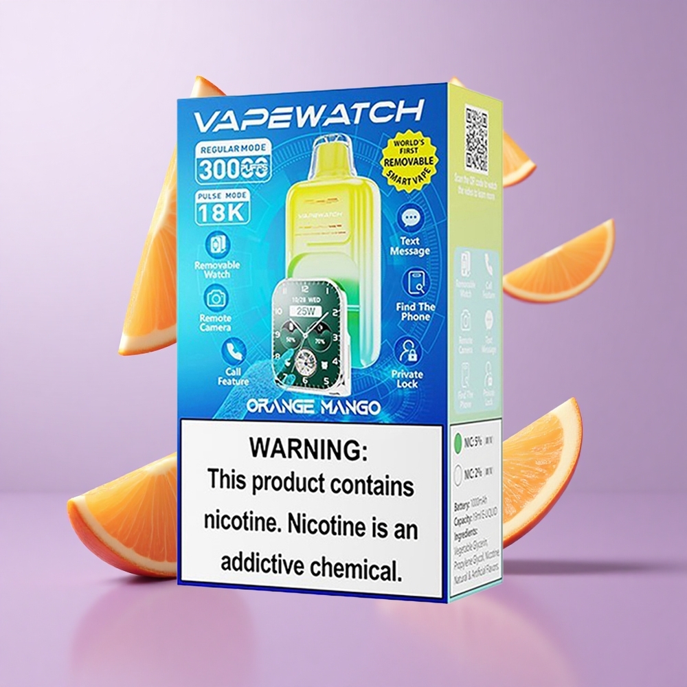 JNR Vape Watch 30000 Puffs Orange Mango (Orangen-Mango) Deutschland großhandel Batteriekapazität: 1000mAh