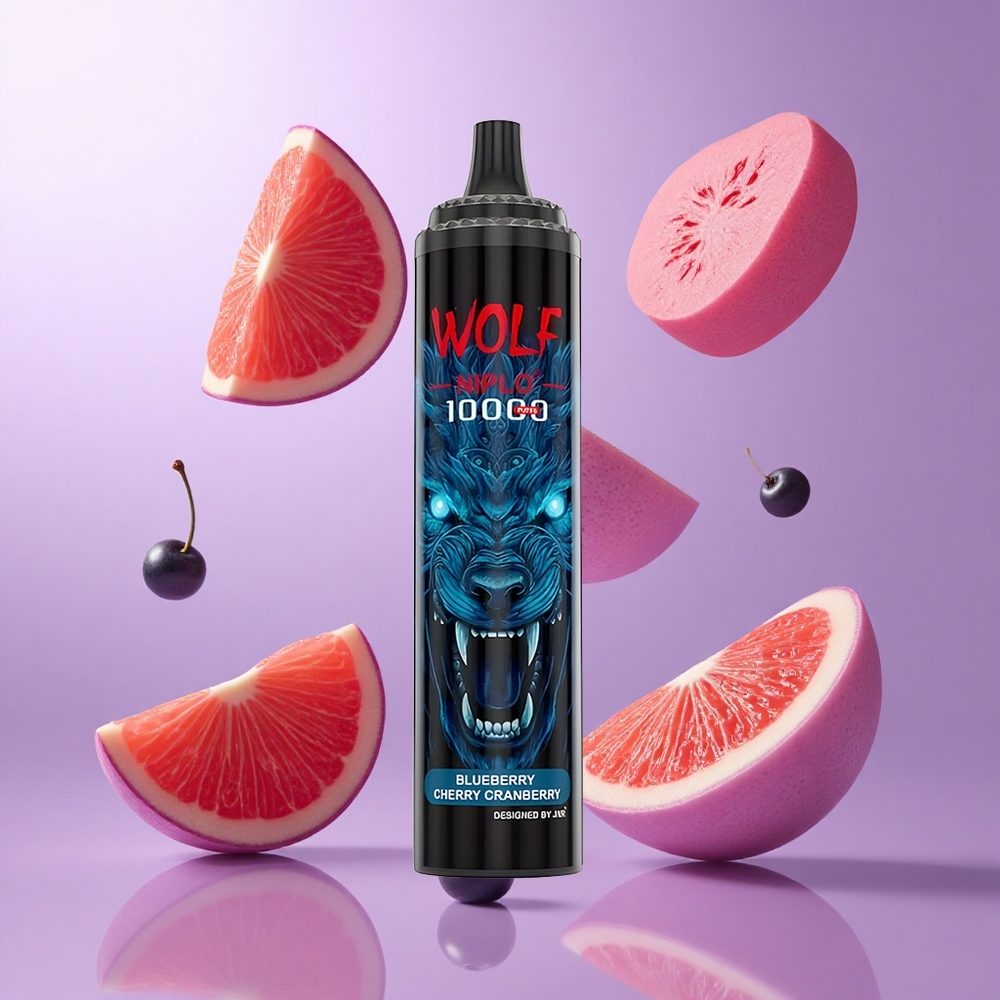 JNR Wolf Niplo 10000 Puffs Blaubeere Kirsche Preiselbeere Deutschland großhandel Mesh Coil: 1,0 Ohm
