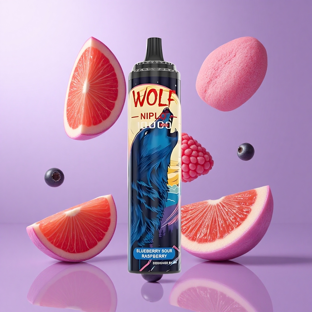 JNR Wolf Niplo 10000 Puffs Blaubeere Sauer Himbeere Deutschland großhandel E-Liquid-Kapazität: 20ml