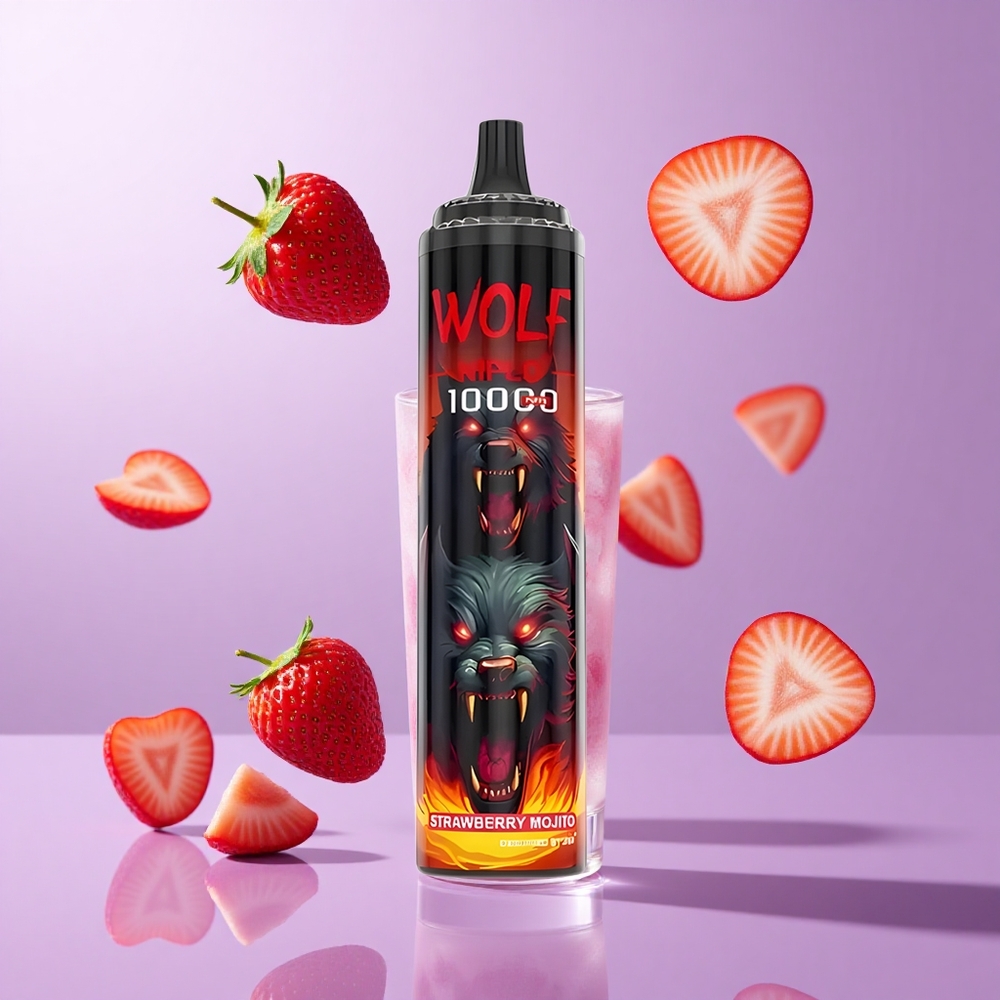 JNR Wolf Niplo 10000 Puffs Erdbeer Mojito Deutschland großhandel 20ml E-Liquid Kapazität