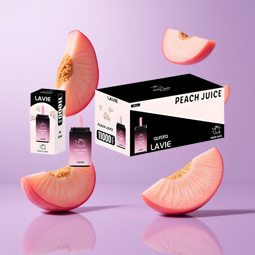 Lavie Aurora 11000 Puffs Pfirsich Saft Deutschland großhandel E-Flüssigkeitskapazität: 22ML