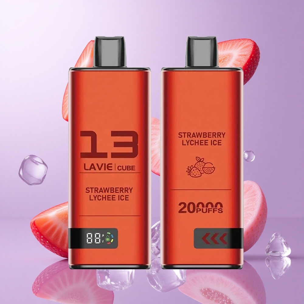 Lavie Cube 20000 Puffs Einweg Vape Erdbeere Litschi Eis Deutschland großhandel Flüssigkeit: 28ML