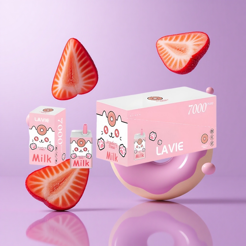 Lavie Milk 7000 Puffs Erdbeer Donut Deutschland großhandel E-Liquid-Kapazität: 16ML