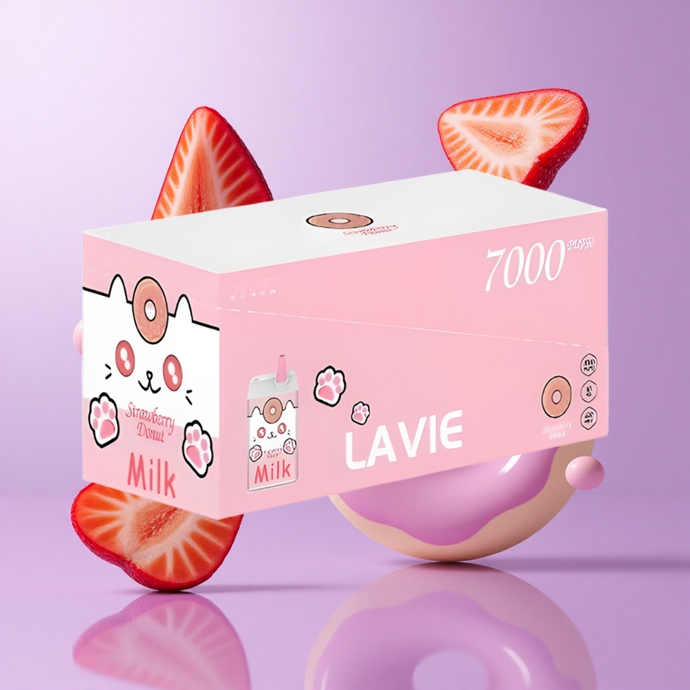 Lavie Milk 7000 Puffs Erdbeer Donut Deutschland großhandel E-Liquid-Kapazität: 16ML