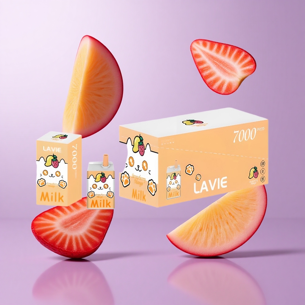Lavie Milk 7000 Puffs Erdbeere Mango Deutschland großhandel E-Liquid-Kapazität: 16ML