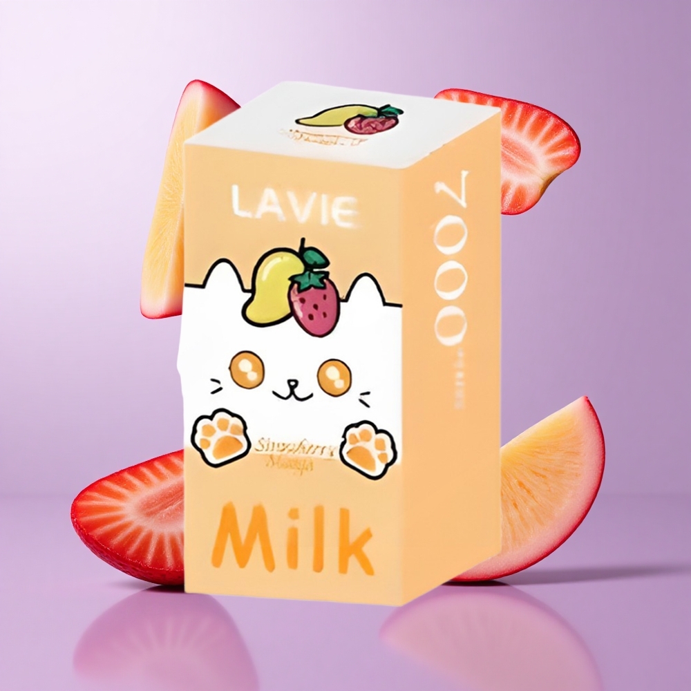 Lavie Milk 7000 Puffs Erdbeere Mango Deutschland großhandel E-Liquid-Kapazität: 16ML