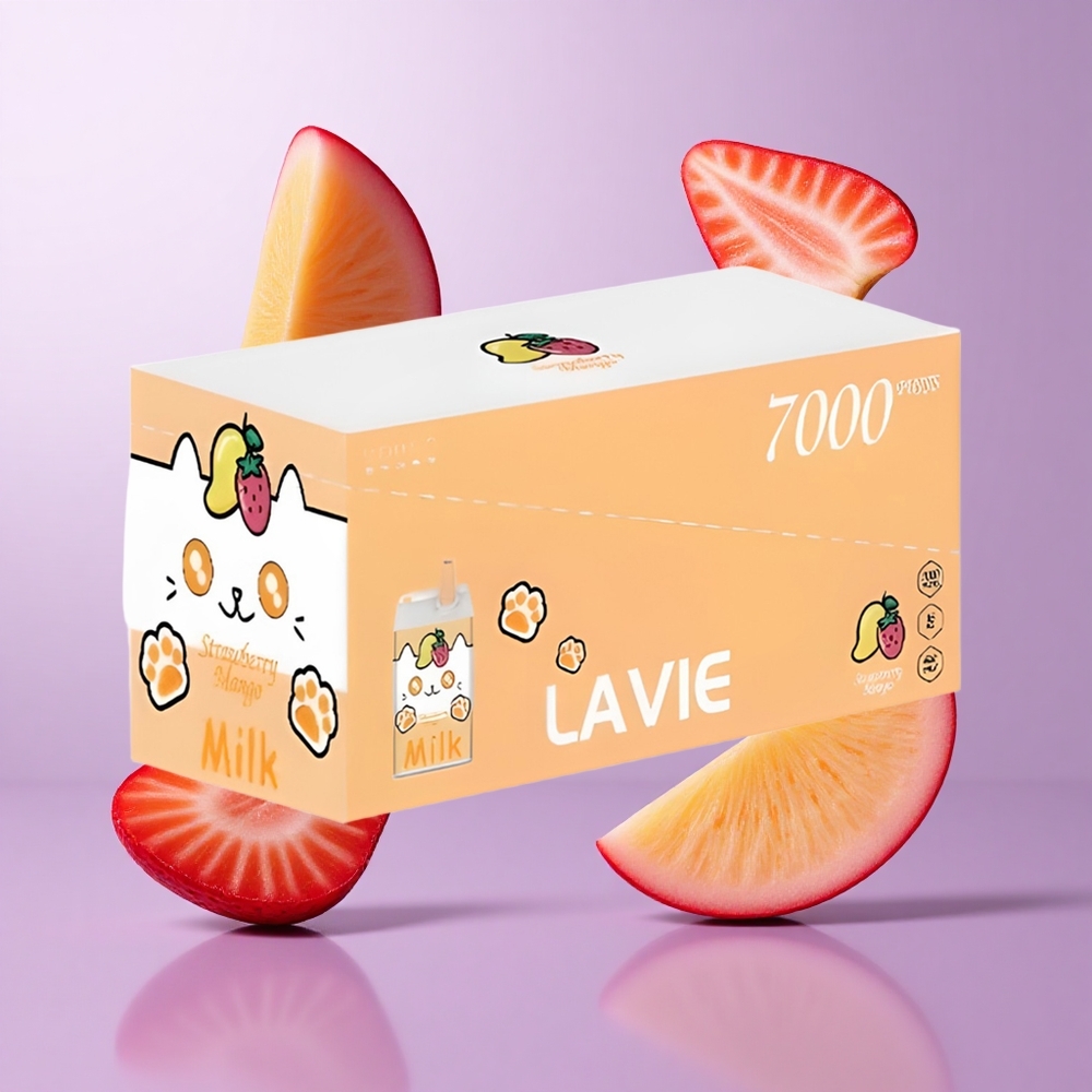 Lavie Milk 7000 Puffs Erdbeere Mango Deutschland großhandel E-Liquid-Kapazität: 16ML