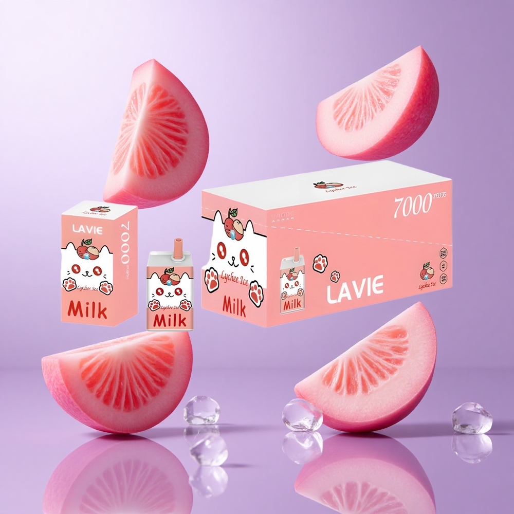 Lavie Milk 7000 Puffs Lychee Eis Deutschland großhandel E-Liquid-Kapazität: 16ML