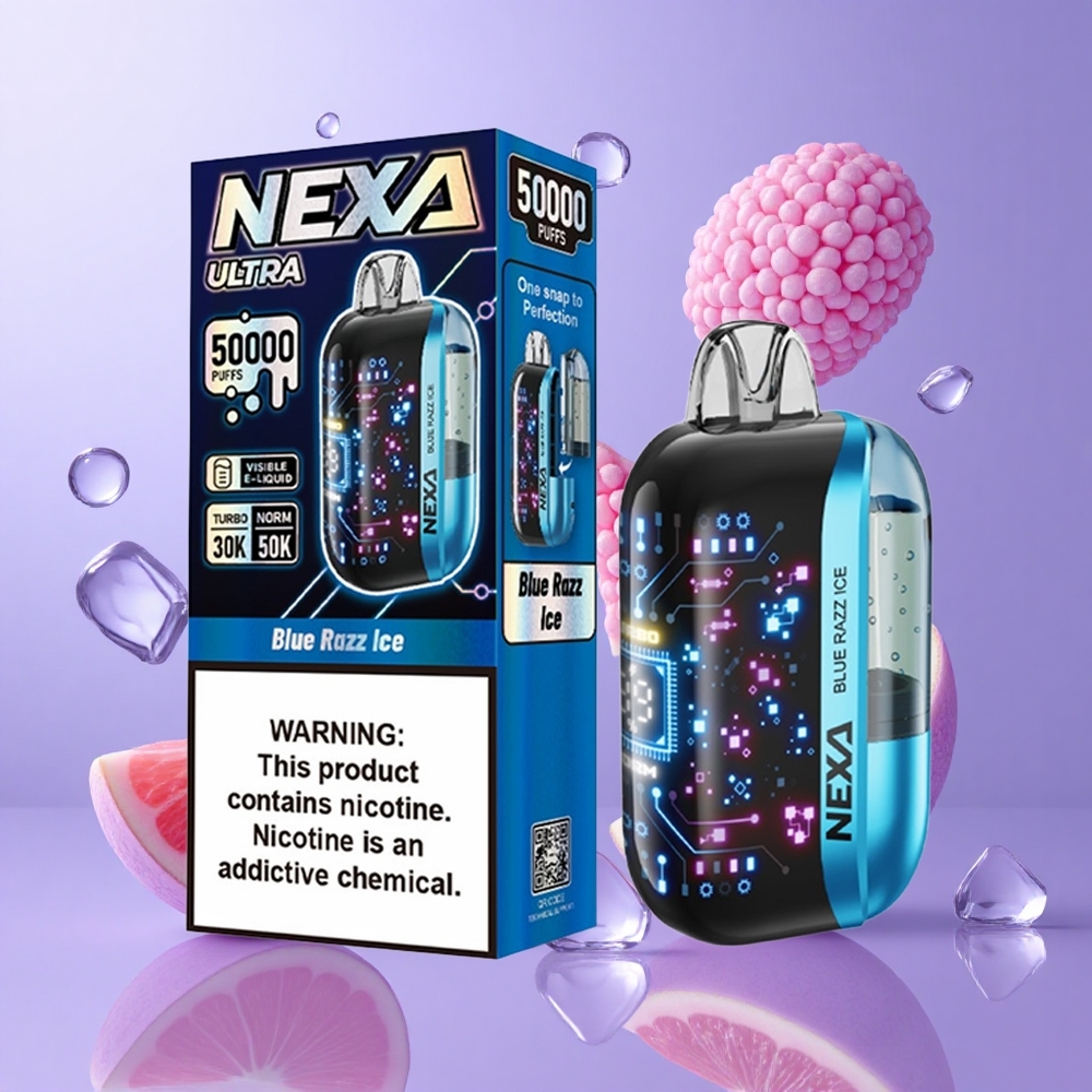 NEXA Ultra 50000 Puffs Blaue Himbeere Eis Deutschland großhandel 20ml vorgefüllte Kapazität 800mah Akkukapazität