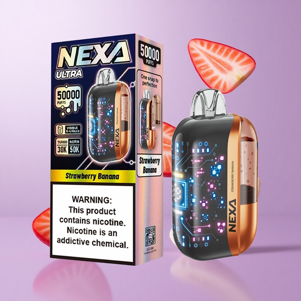 NEXA Ultra 50000 Puffs Erdbeere Banane Deutschland großhandel 20ml vorgefüllte Kapazität 800mah Akkukapazität