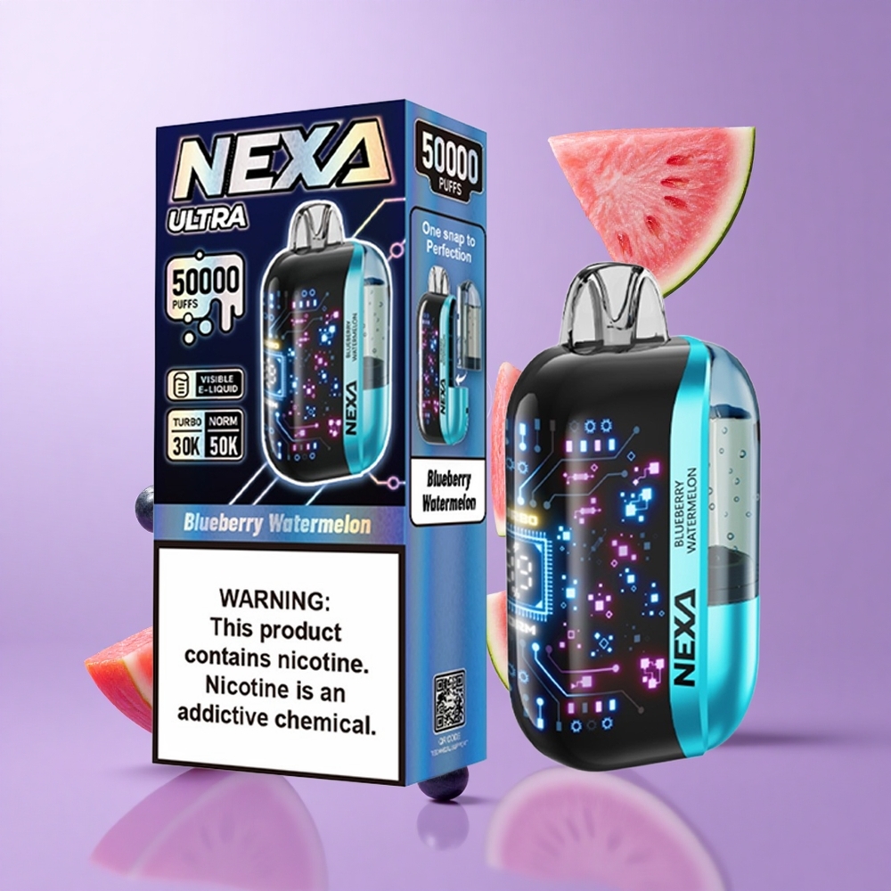 NEXA Ultra 50000 Puffs Heidelbeere Wassermelone Deutschland großhandel 20ml vorgefüllte Kapazität 800mah Akkukapazität