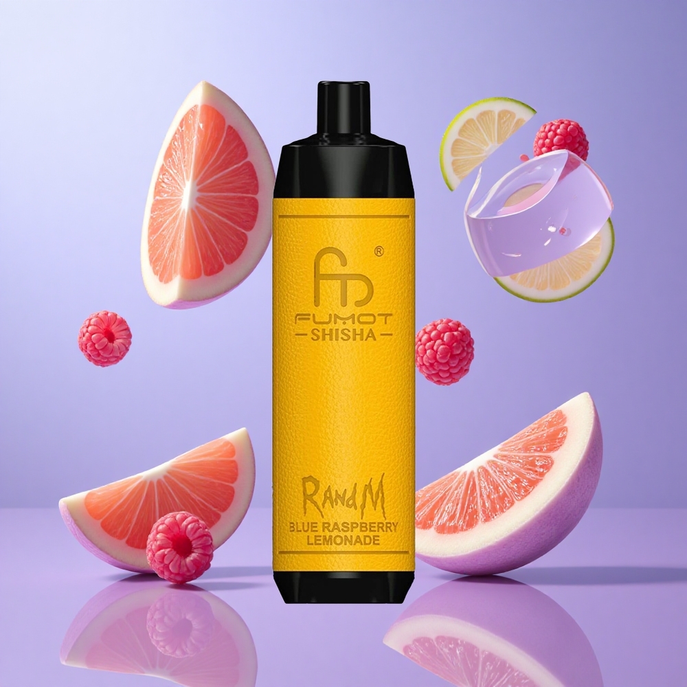 RandM Fumot Shisha 10000 Puffs Blaue Himbeere Limonade Deutschland großhandel 18ml vorgefülltes E-Liquid